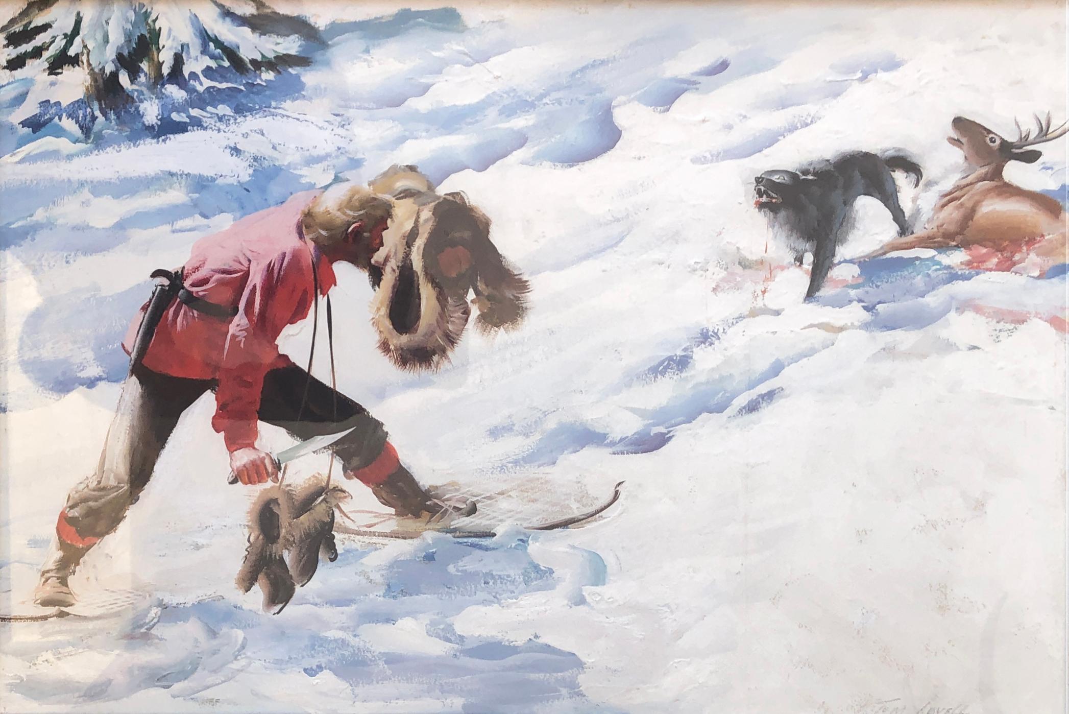 Mañana de trampero - Painting Realista de Tom Lovell