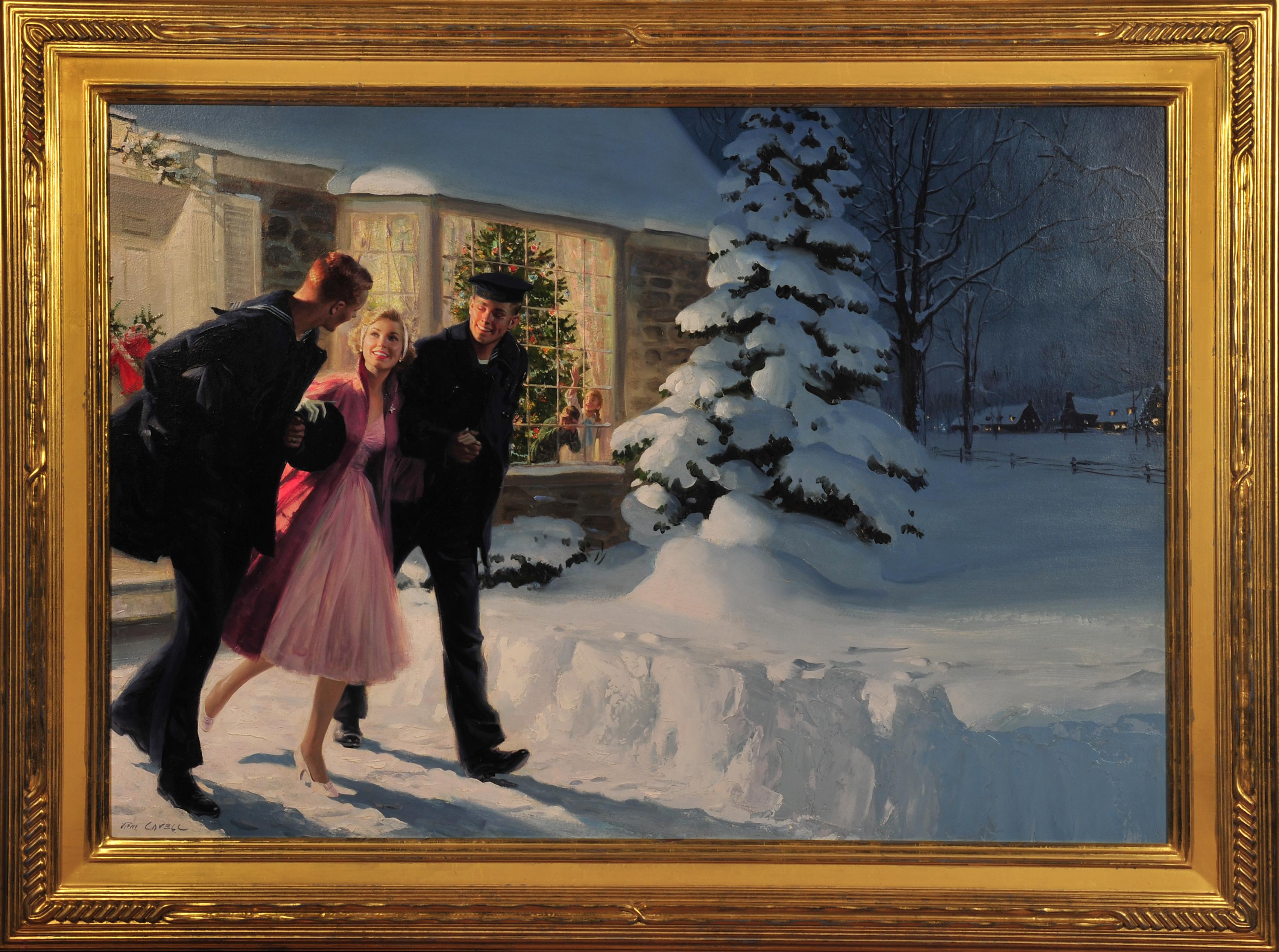 (Untitled) - Painting by Tom Lovell