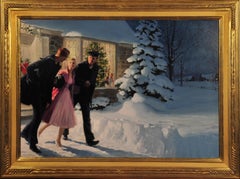 “A Date for the Baby Sitter” Magazine story illustration for Good Housekeeping