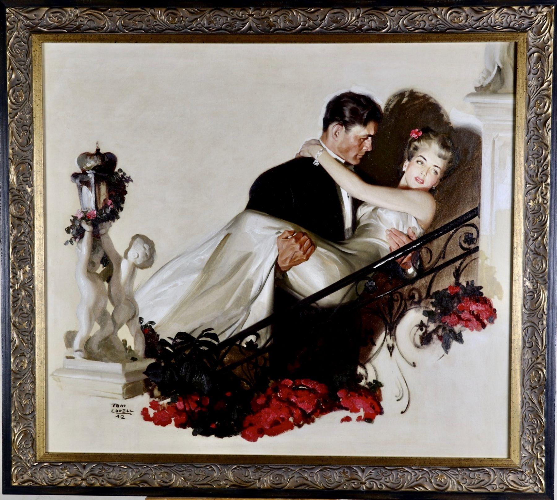 Su per le scale - Painting di Tom Lovell