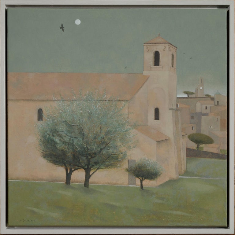 Tom Mabon - Church and Moon, Lourmarin. Provence at 1stDibs