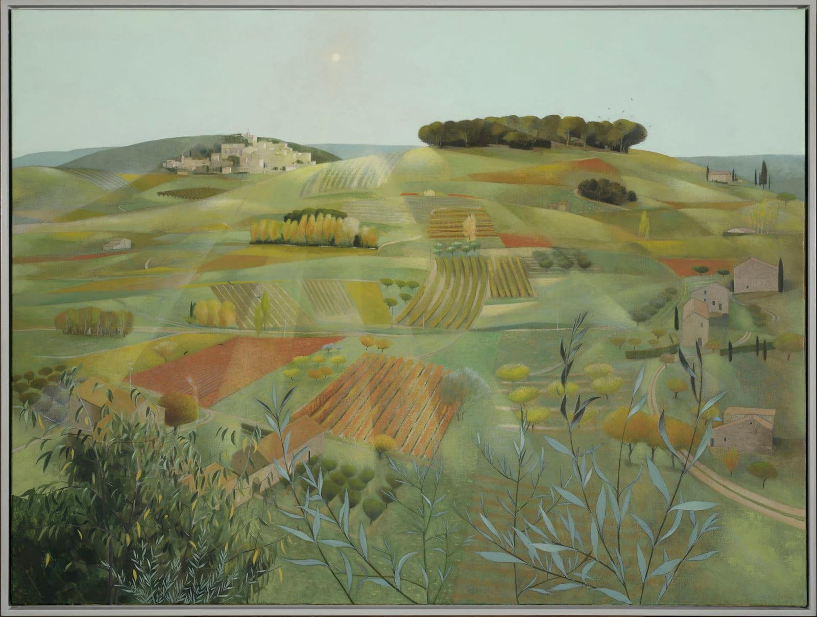 THE GENTLE SEASON. BONNIEUX - Painting by Tom Mabon