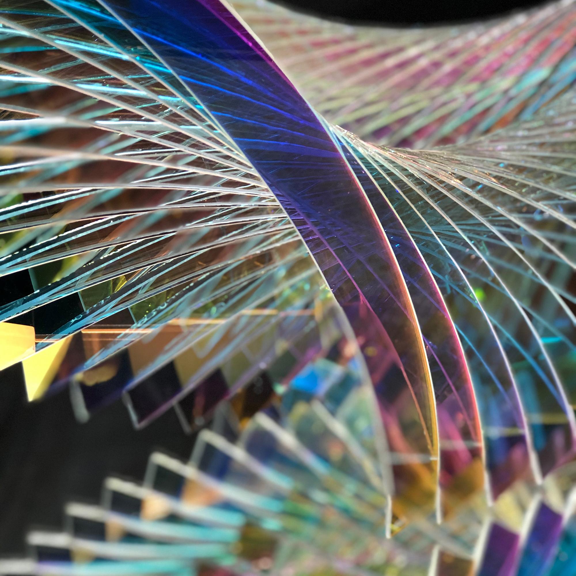 Blue Monk Dichroic - Sculpture by Tom Marosz