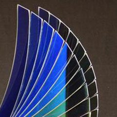"Dichroic" Tom Marosz, Cut, Ground, Polish, Float, Glass Sculpture