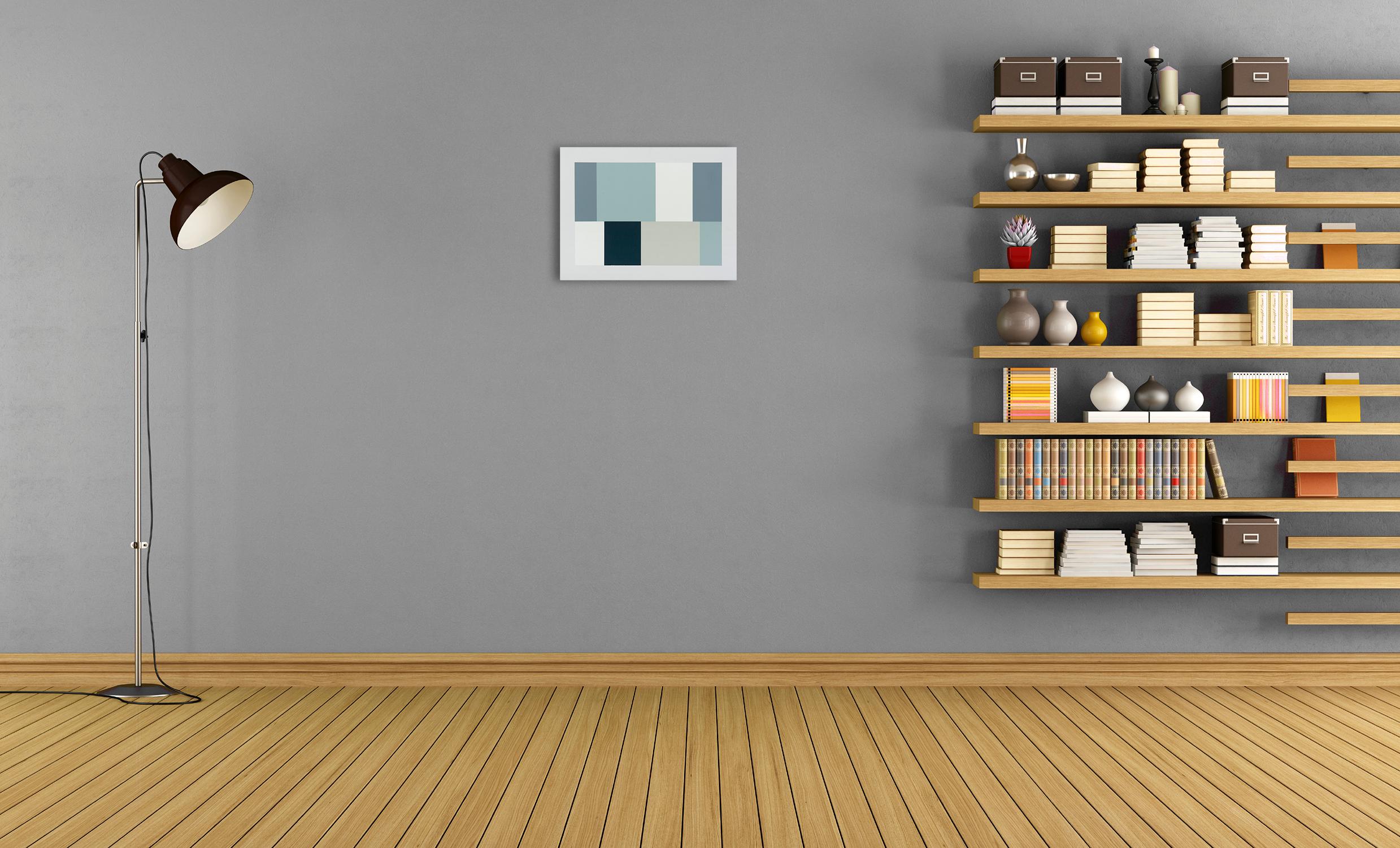 Grey Test Pattern 1 (Pittura astratta) - Painting di Tom McGlynn