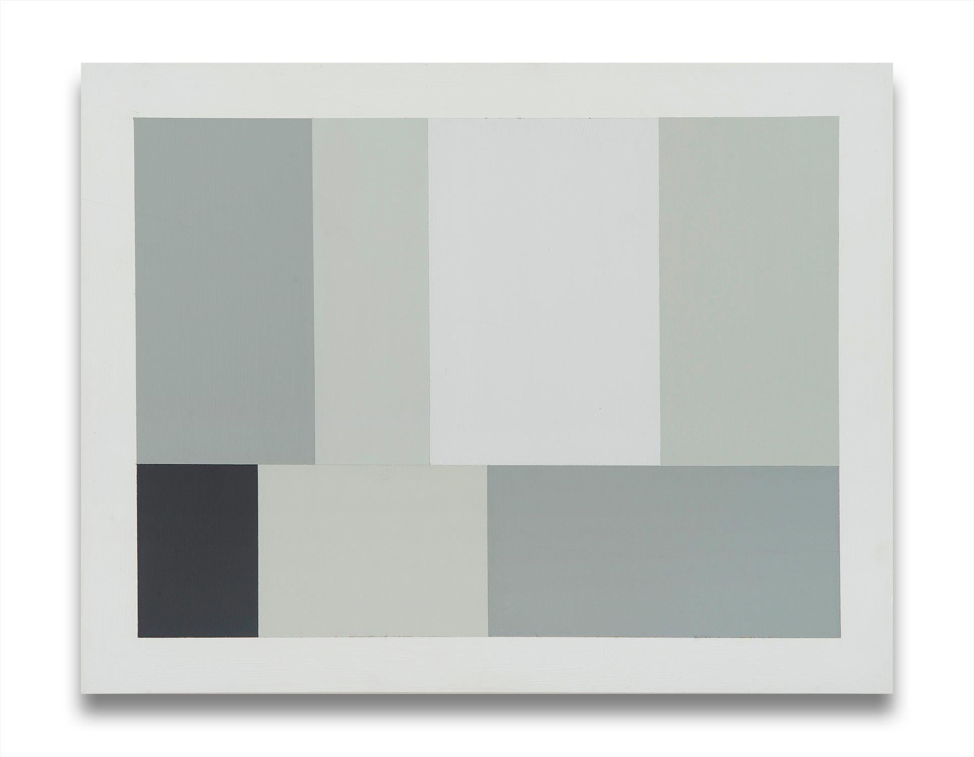 Abstract Painting Tom McGlynn - Petit motif gris test 2 (peinture abstraite)