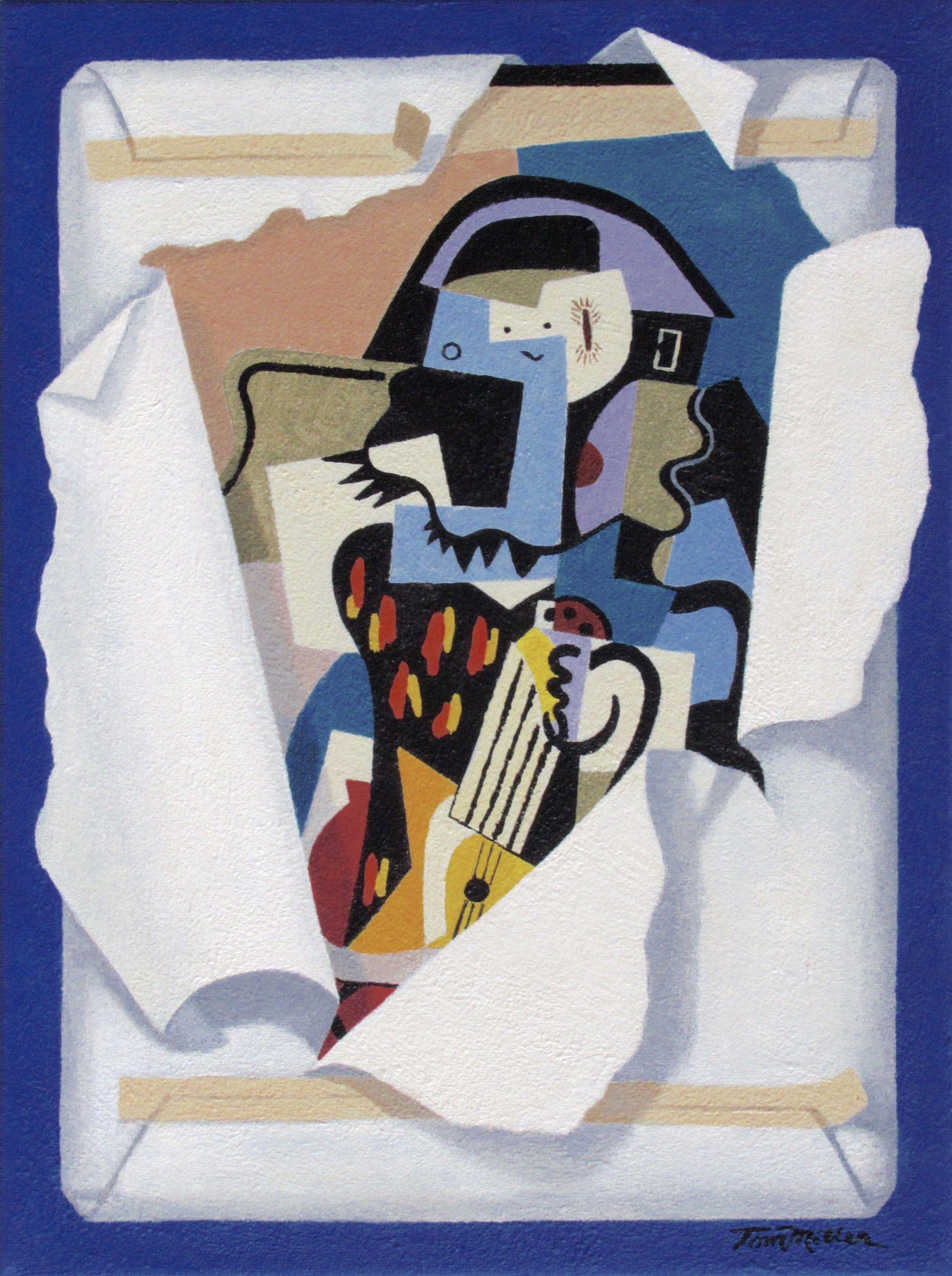 Cubism, invented by Picasso and Braque, is one of the greatest 20th century art styles.  I have always enjoyed the inventiveness of these artists and the way Picasso represented musicians.  There is something wonderfully jazzy and jaunty about the