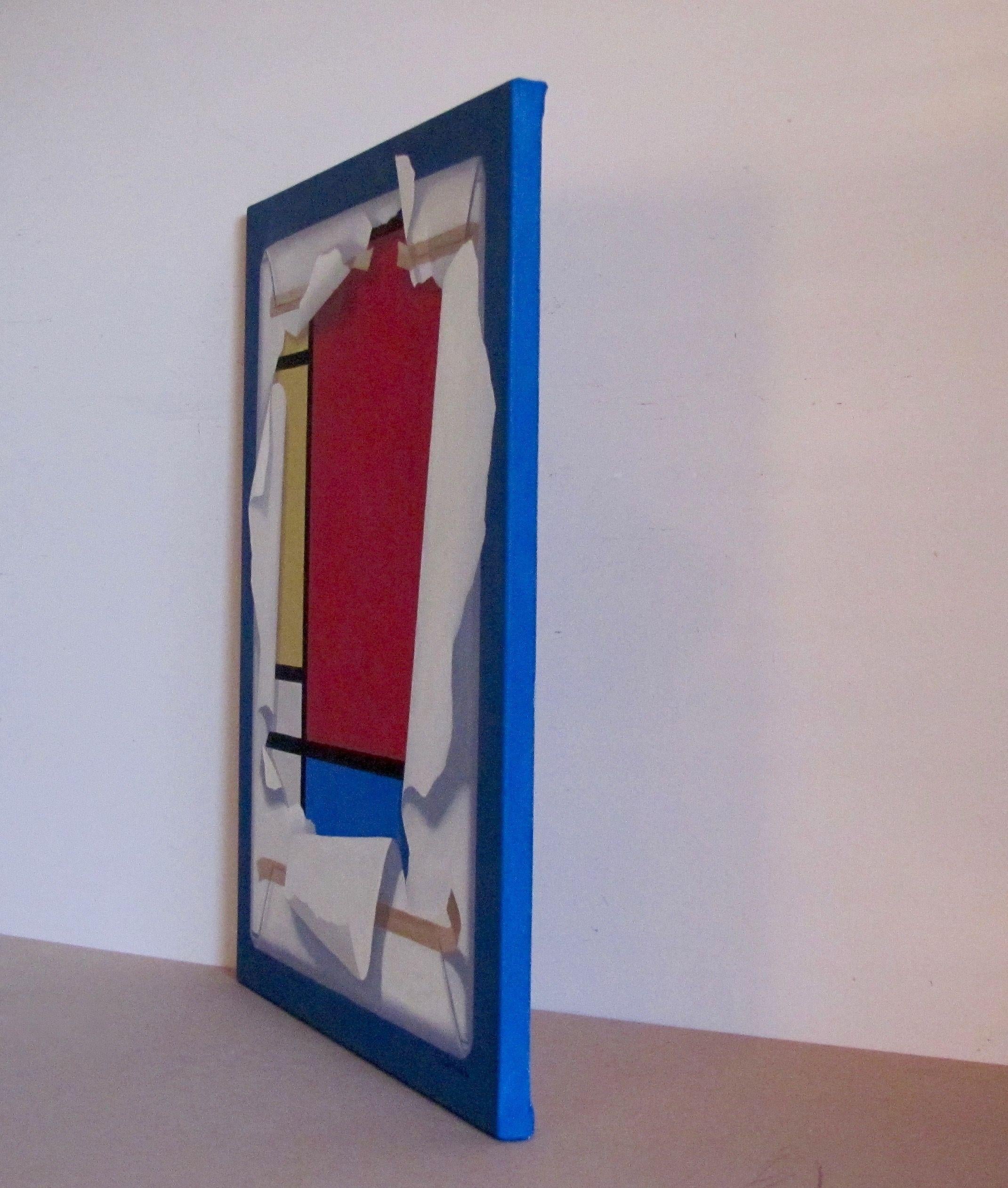 Mondrian's Ideal, Painting, Acrylic on Canvas 3