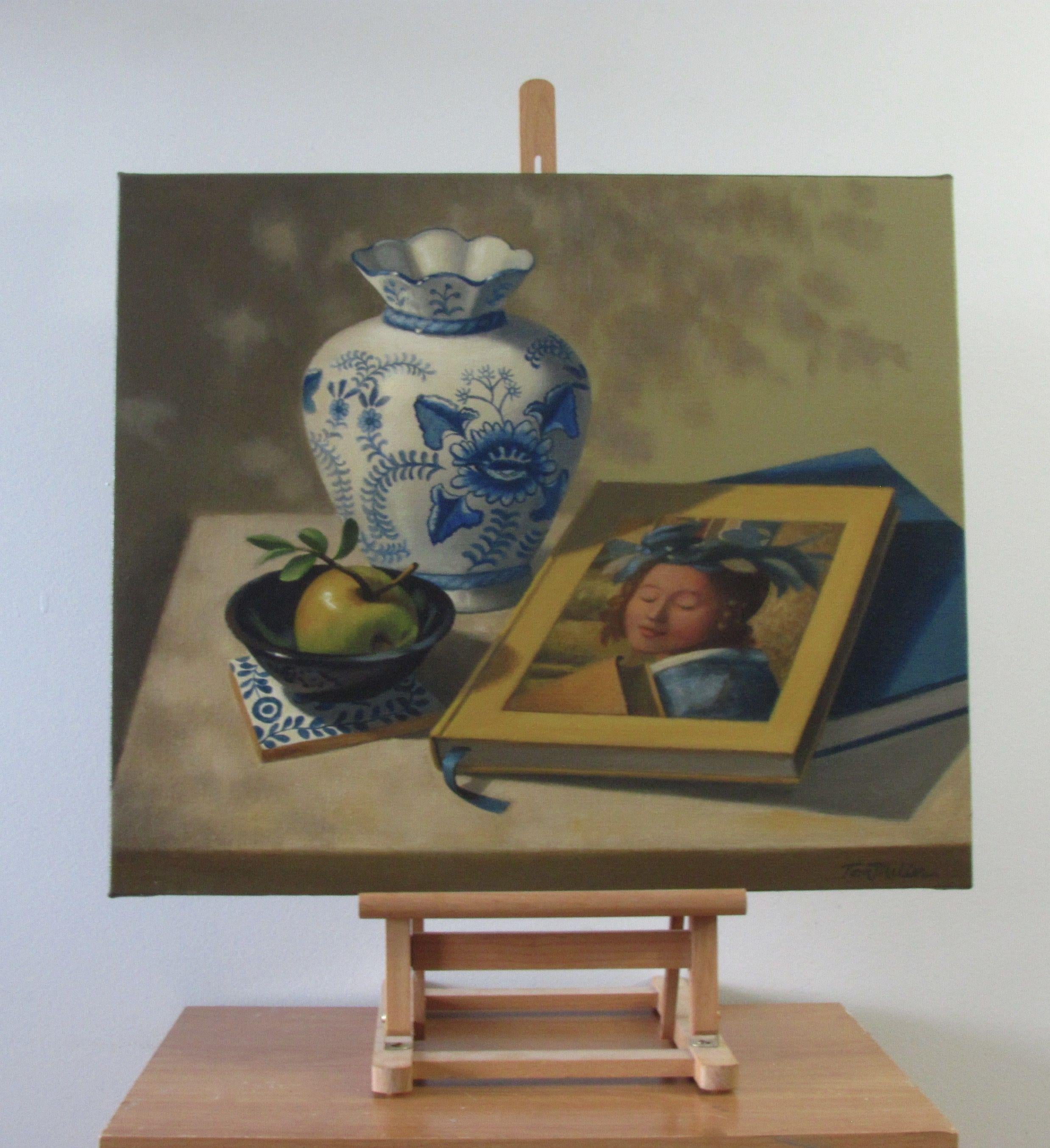 STILL LIFE WITH VERMEER, Painting, Acrylic on Canvas 1