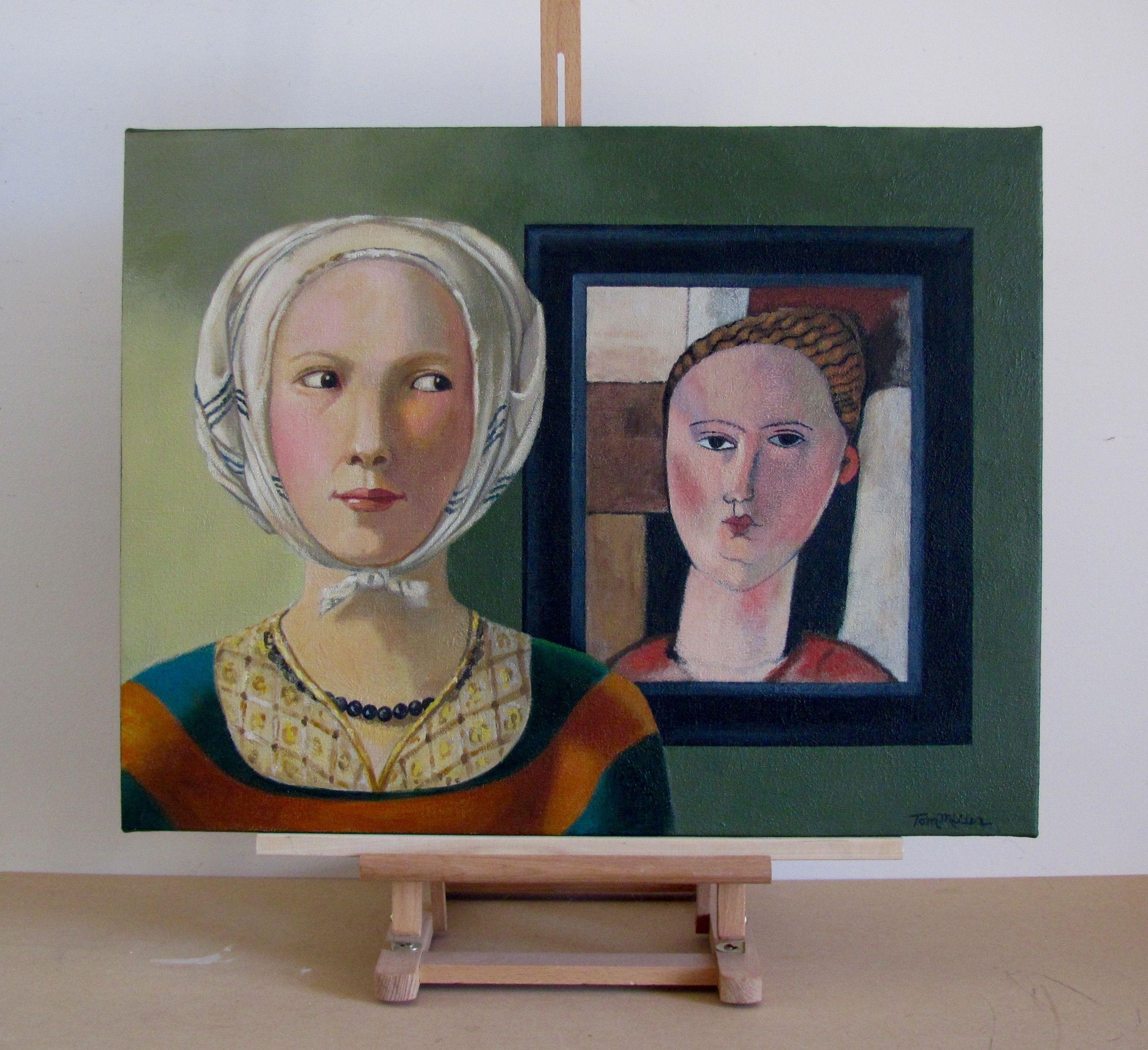 Two Women, Painting, Acrylic on Canvas 1