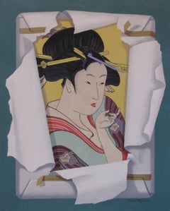 Utamaro's Beauty, Painting, Acrylic on Paper