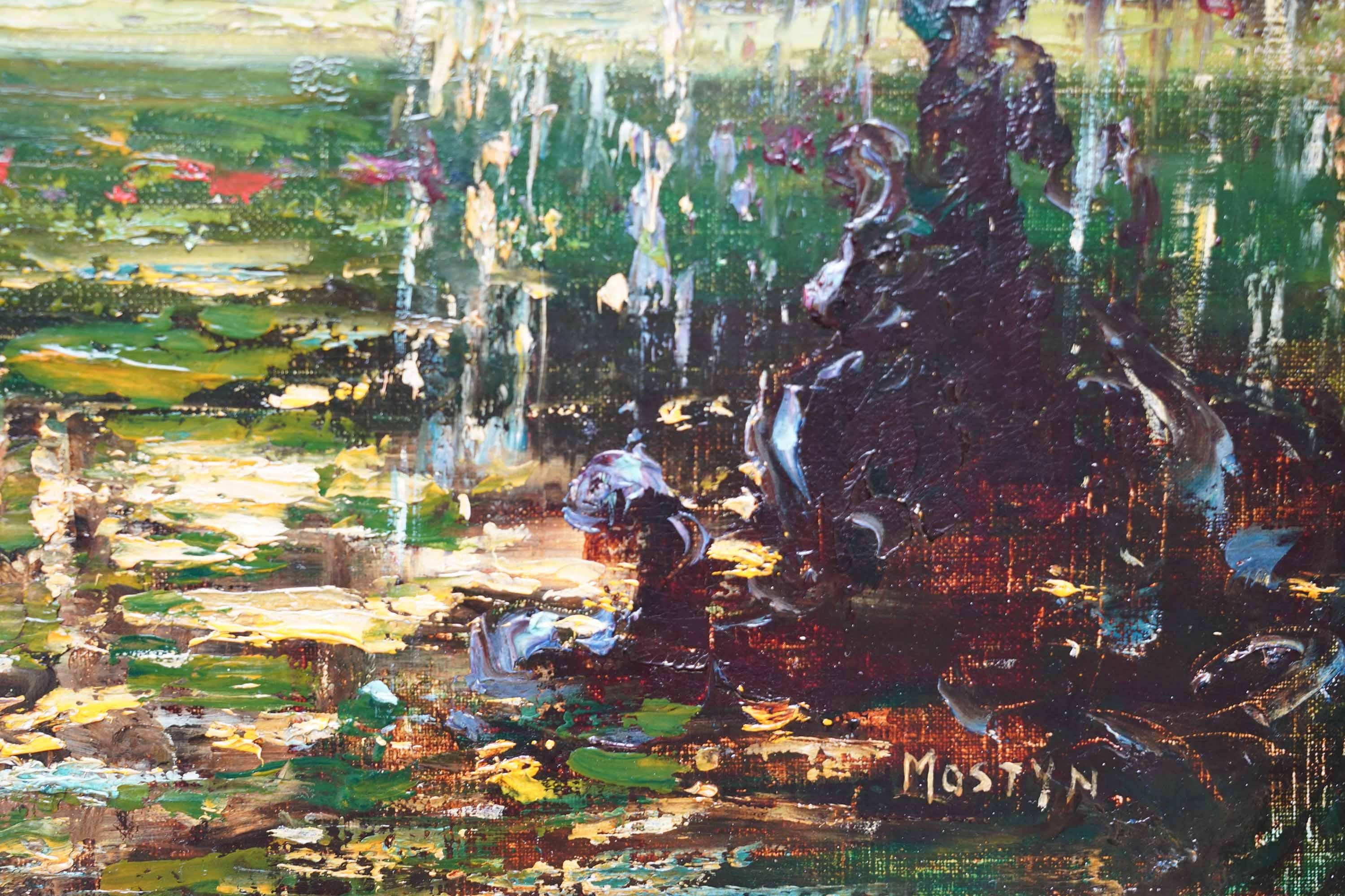 Coastal Garden - British Edwardian Impressionist art landscape oil painting For Sale 10