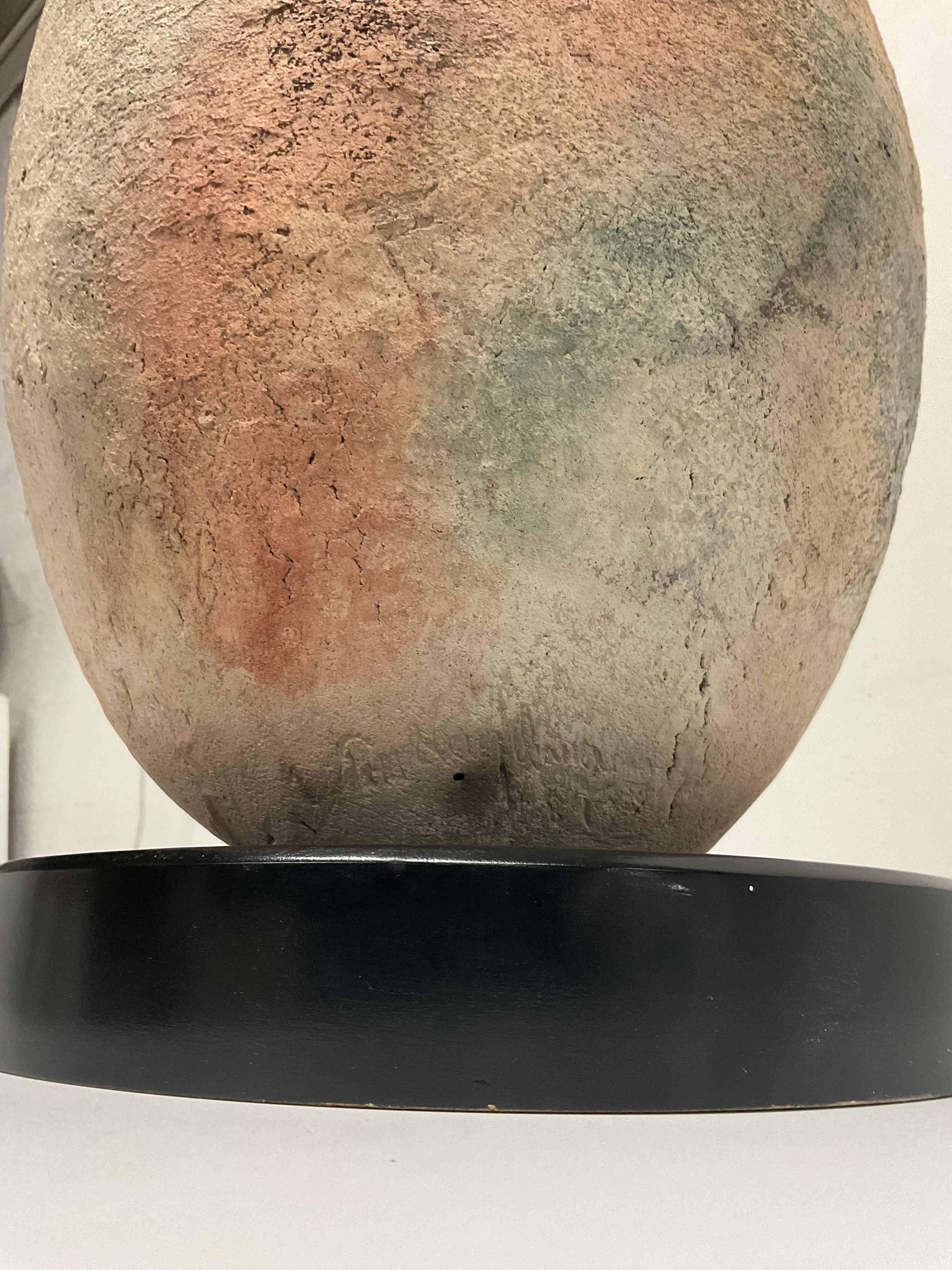 20th Century Tom Neugebauer Raku Clay Art Body Sculpture, 1989 For Sale