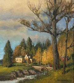 Fall Landscape "Autumn, Vermont" Rockport Artist Tom Nicholas