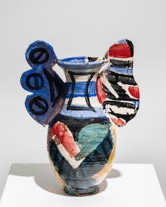 "Landscape with Wings" Ceramic Earthenware Vessel by Tom Norris