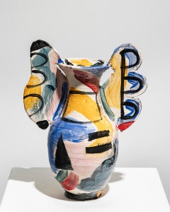 "Landscape with Wings" Ceramic Earthenware Vessel by Tom Norris