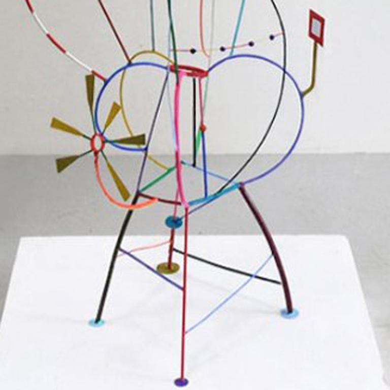 Radio Shak - Gray Abstract Sculpture by Tom Nussbaum