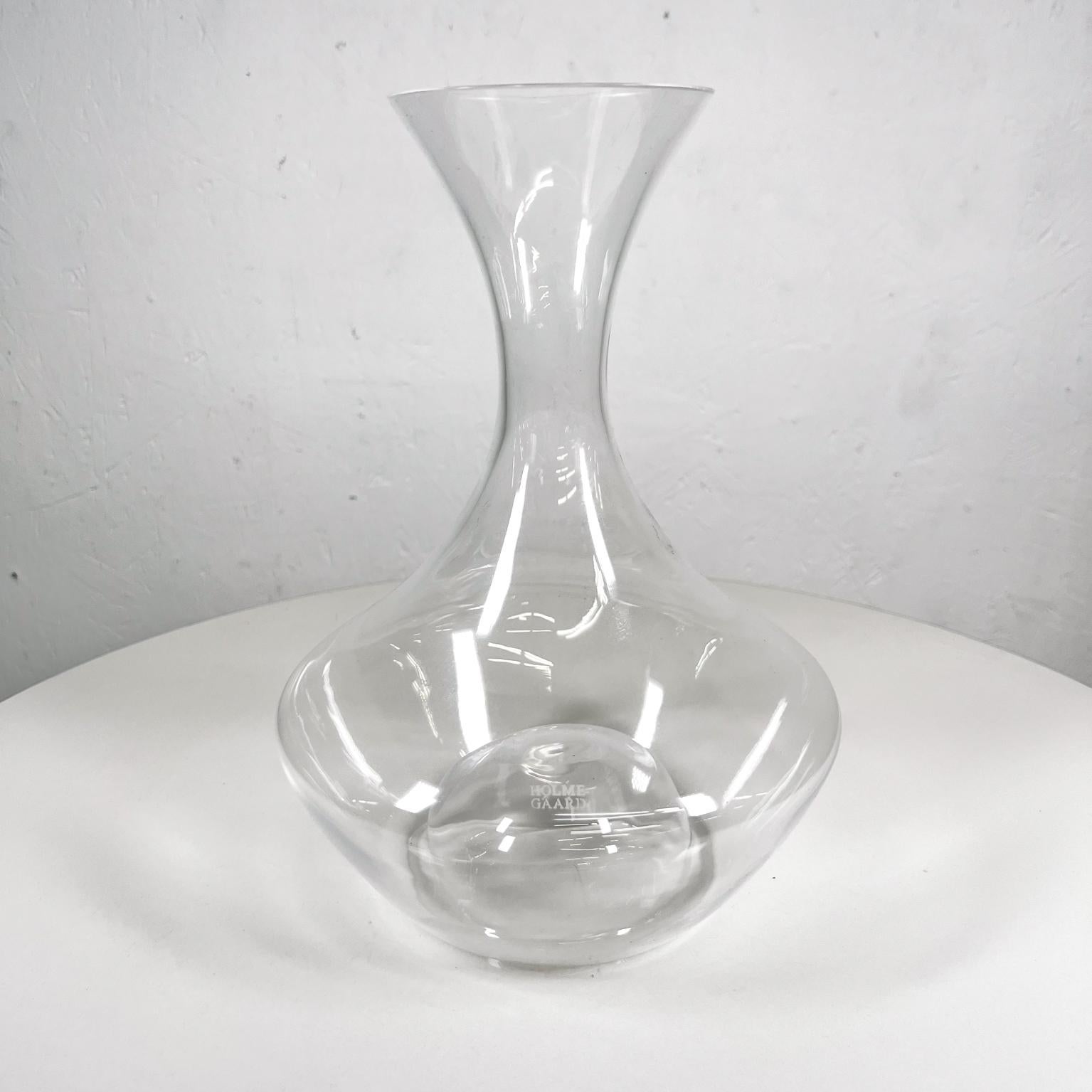 Modern Tom Nybroe Sculptural Wine Decanter Glass Carafe Danish Design Holmegaard