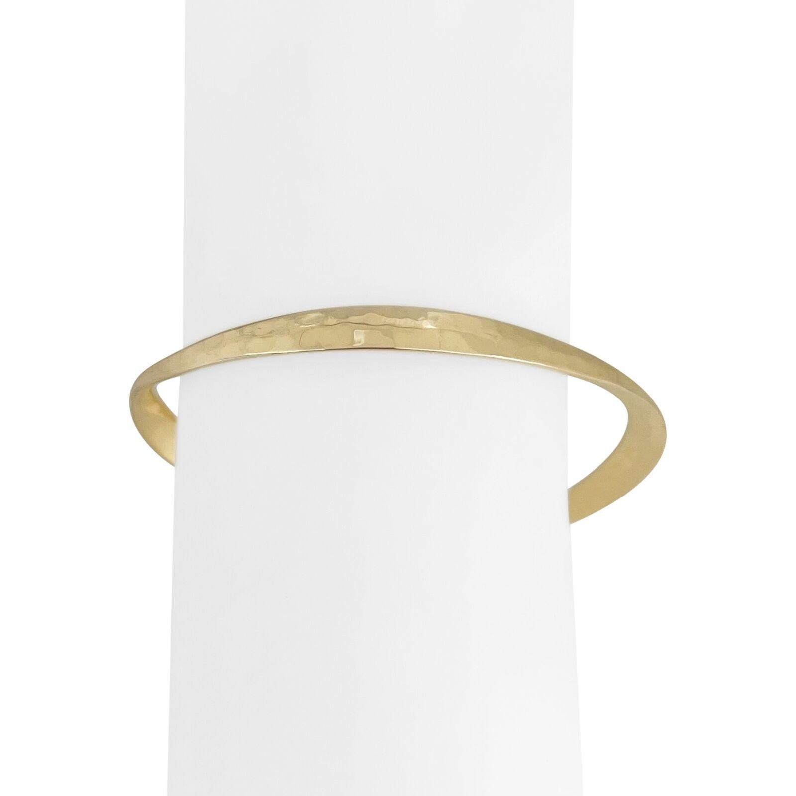 Tom Odell 18 Karat Yellow Gold Solid Geometric Abstract Bangle Bracelet 6
