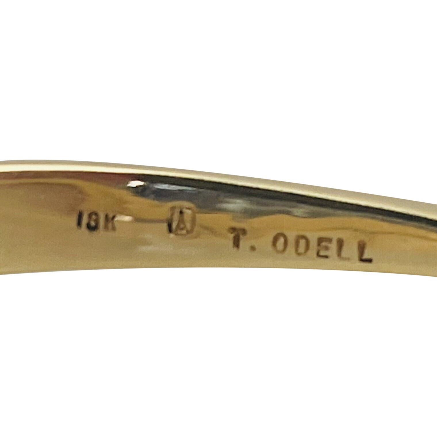 Tom Odell 18 Karat Yellow Gold Solid Geometric Abstract Bangle Bracelet 4