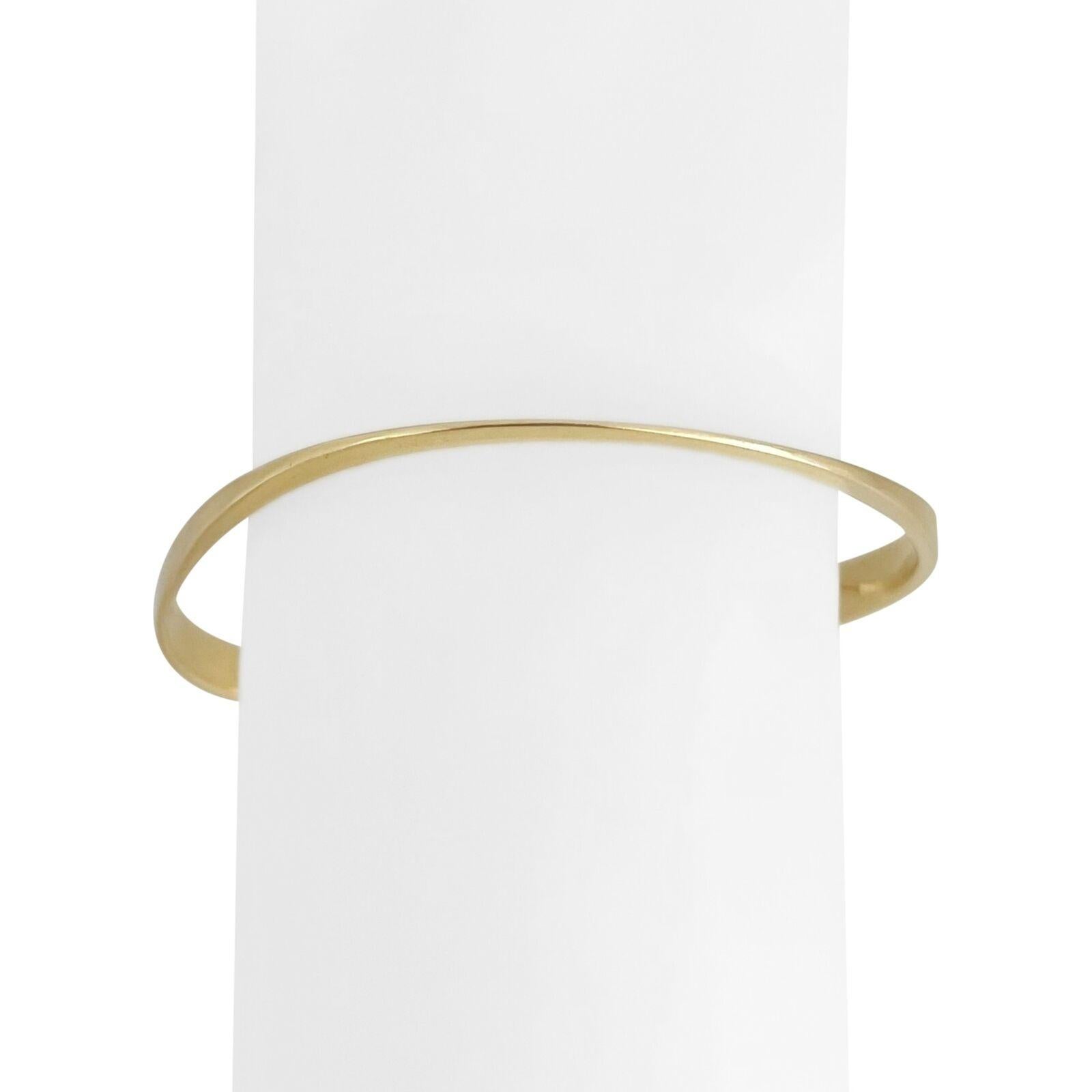 Tom Odell 18 Karat Yellow Gold Solid Geometric Abstract Bangle Bracelet 5