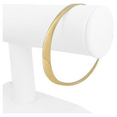 Tom Odell 18 Karat Yellow Gold Solid Geometric Abstract Bangle Bracelet