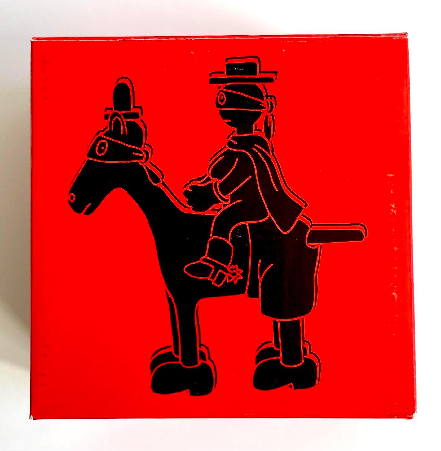 Horse and Rider sculpture  (with original red box) For Sale 8