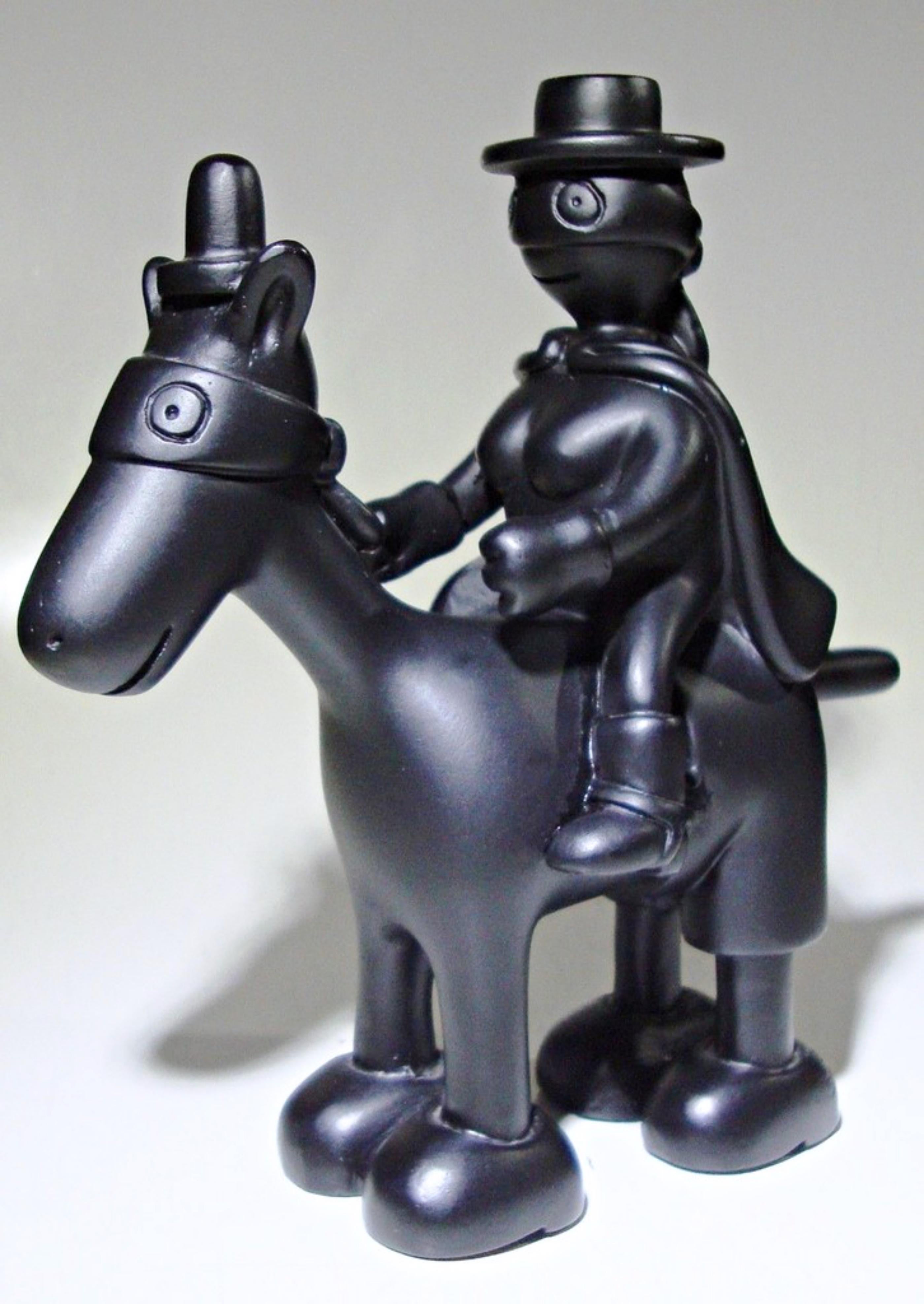 Figurative Sculpture Tom Otterness - Sculpture de cheval et d'équitation  (avec sa boîte rouge d'origine)