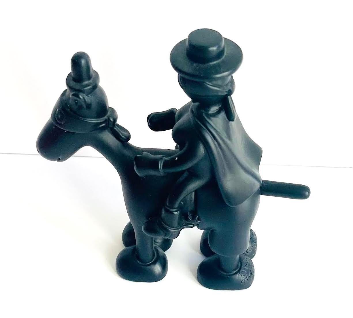 Tom Otterness, Scultura in resina con cavallo e cavaliere, nero (con scatola originale rossa) 4