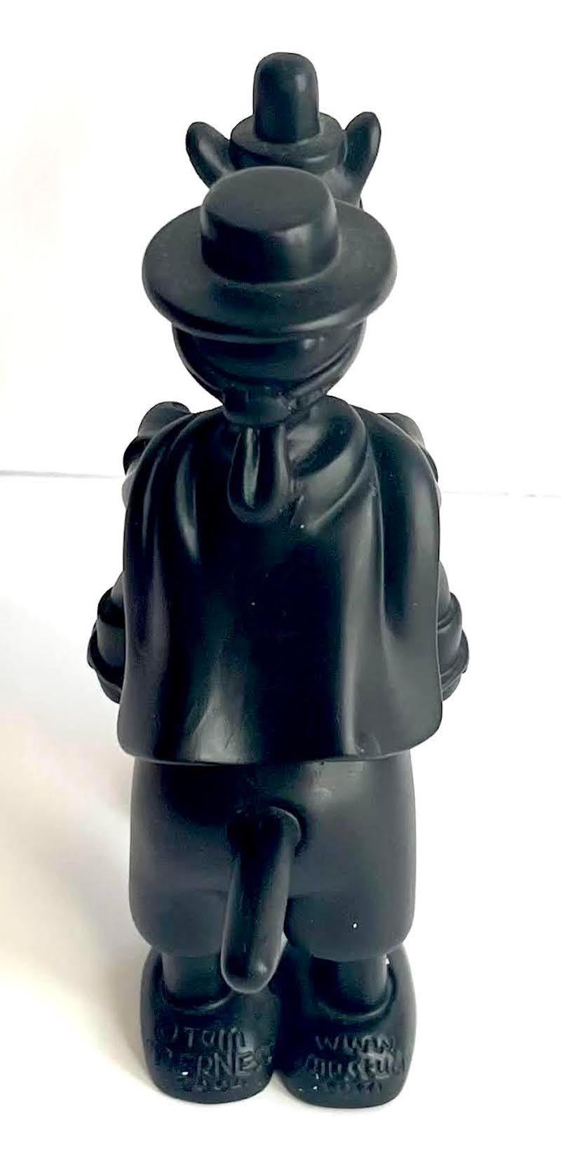 Tom Otterness, Scultura in resina con cavallo e cavaliere, nero (con scatola originale rossa) 6