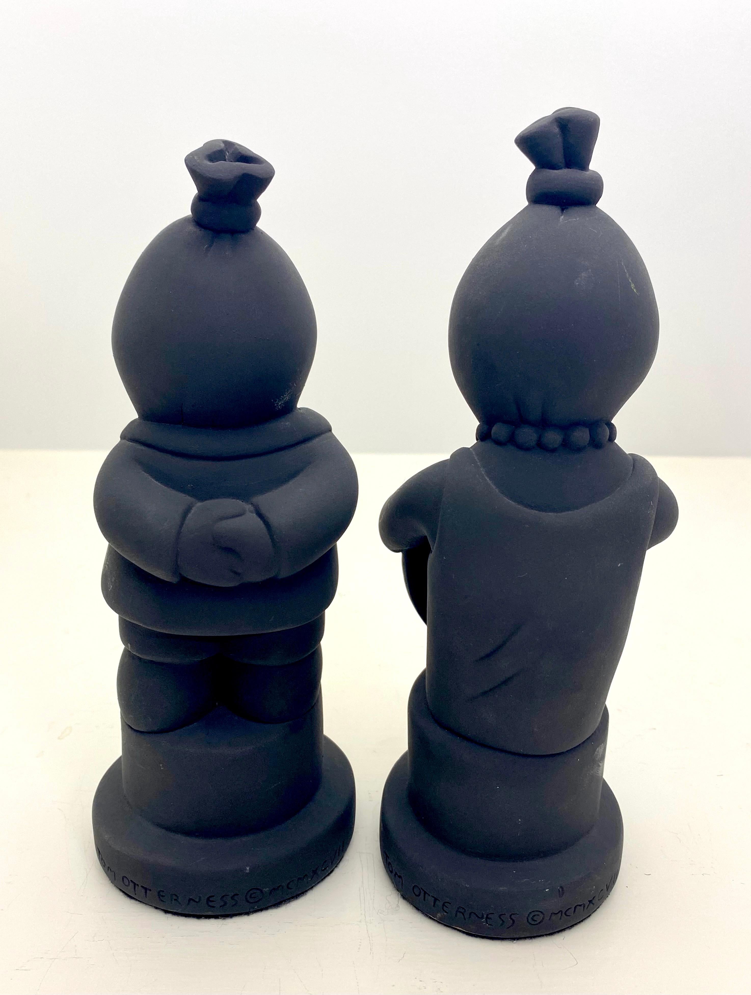 North American Tom Otterness King and Queen Plaster Sculptures