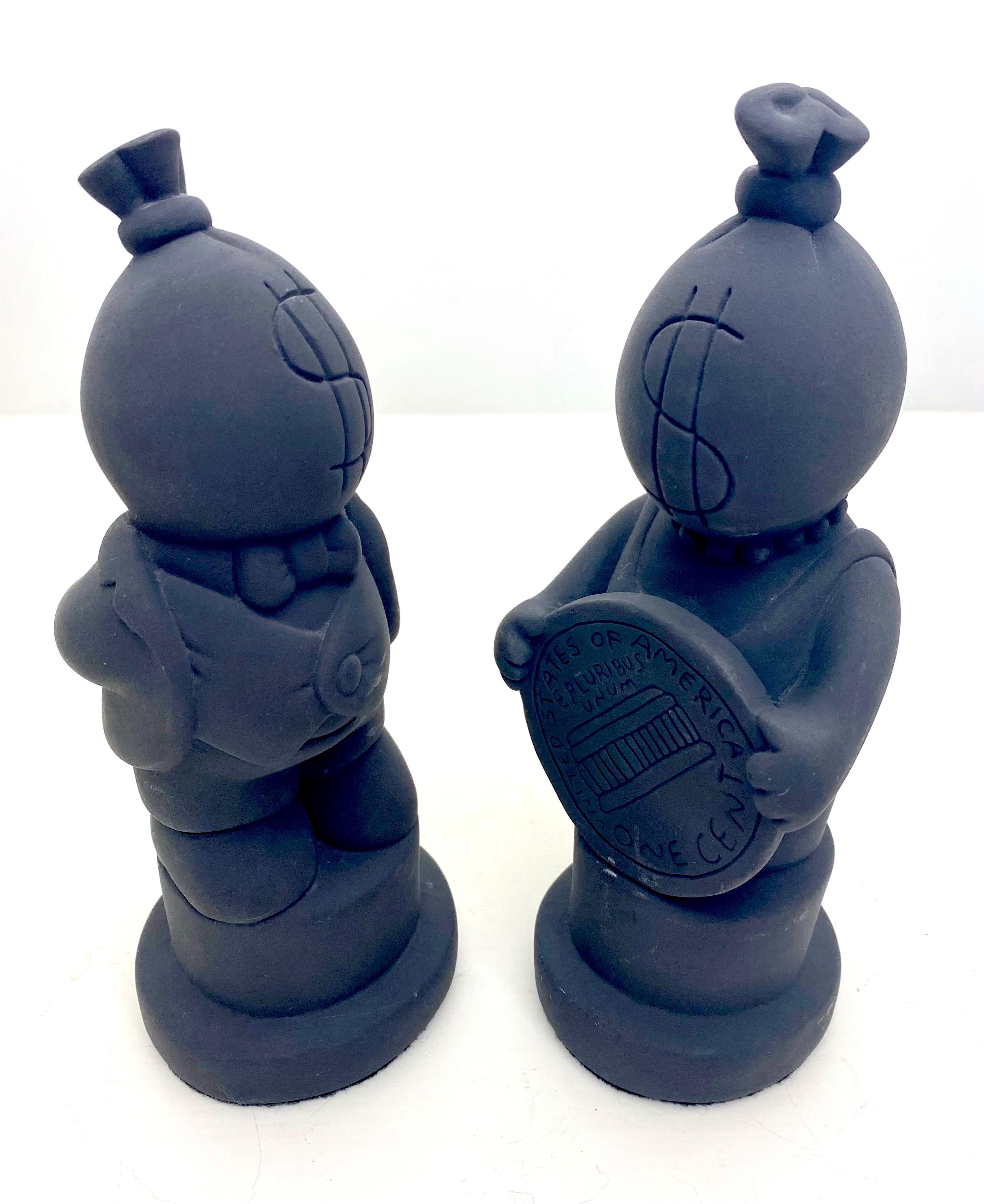 Tom Otterness King and Queen Plaster Sculptures In Good Condition In New York, NY