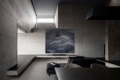 MOON POOL - serene hand carved wall mounted screen depicting moonlit water