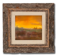 Mixed Media auf schwerem Papier von Tom Perkinson, „1940 – Kinder beim Spielen“, gerahmt