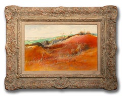 "1940 - Granjeros de Nuevo México" Orig. Técnica mixta sobre tabla de Tom Perkinson, enmarcado