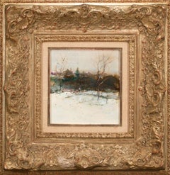Used "1940 - Rolling Hills Winter" Framed Orig. Mixed Media on Board by Tom Perkinson