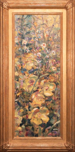 "1940 - Summer Flowers" Original Acrylic on Canvas by Tom Perkinson, Framed