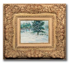"Christmas 1986" Original Mixed Media on Board by Tom Perkinson, Framed