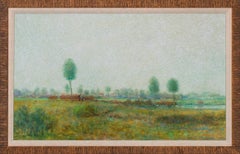 Large 4-Foot Acrylic on Canvas Realist Landscape by Tom Perkinson, Framed