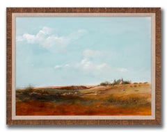 « Plains Indian Camp » Lrg, technique mixte originale sur papier de Tom Perkinson, encadrée