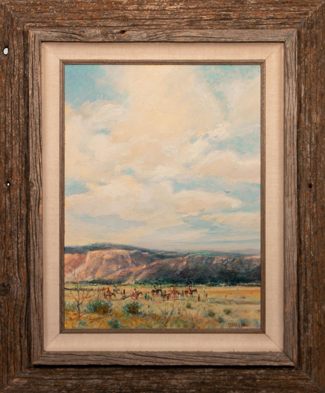 "Spring Journey" Original Acrylic Painting on Canvas by Tom Perkinson, Framed