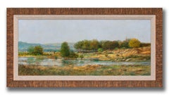 "The Shepherd" Acrylic on Board Realist Landscape by Tom Perkinson, Framed