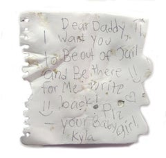 White hyperrealist sculpture, "Dear Daddy", acrylic on wood