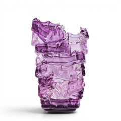 Tom Philabaum Signed Large Hand-Built Glass Vase