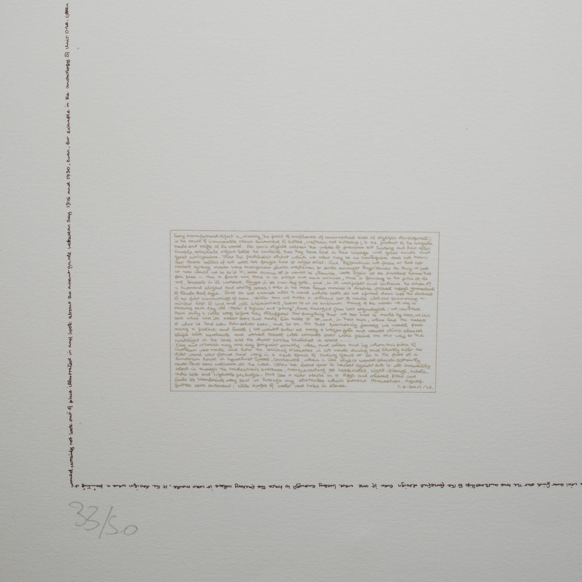 Tom Phillips, Arte en la carretera, Serigrafía, Edición limitada 33/50, Firmada, 1976 Moderno de mediados de siglo en venta
