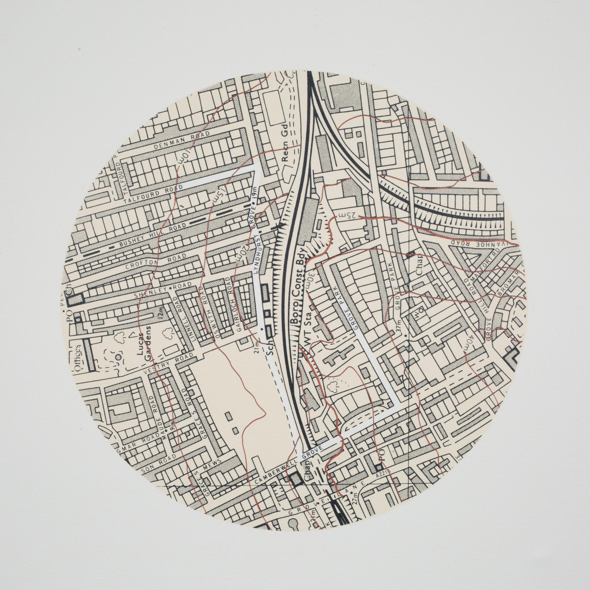 Tom Phillips, Arte en la carretera, Serigrafía, Edición limitada 33/50, Firmada, 1976 Estadounidense en venta
