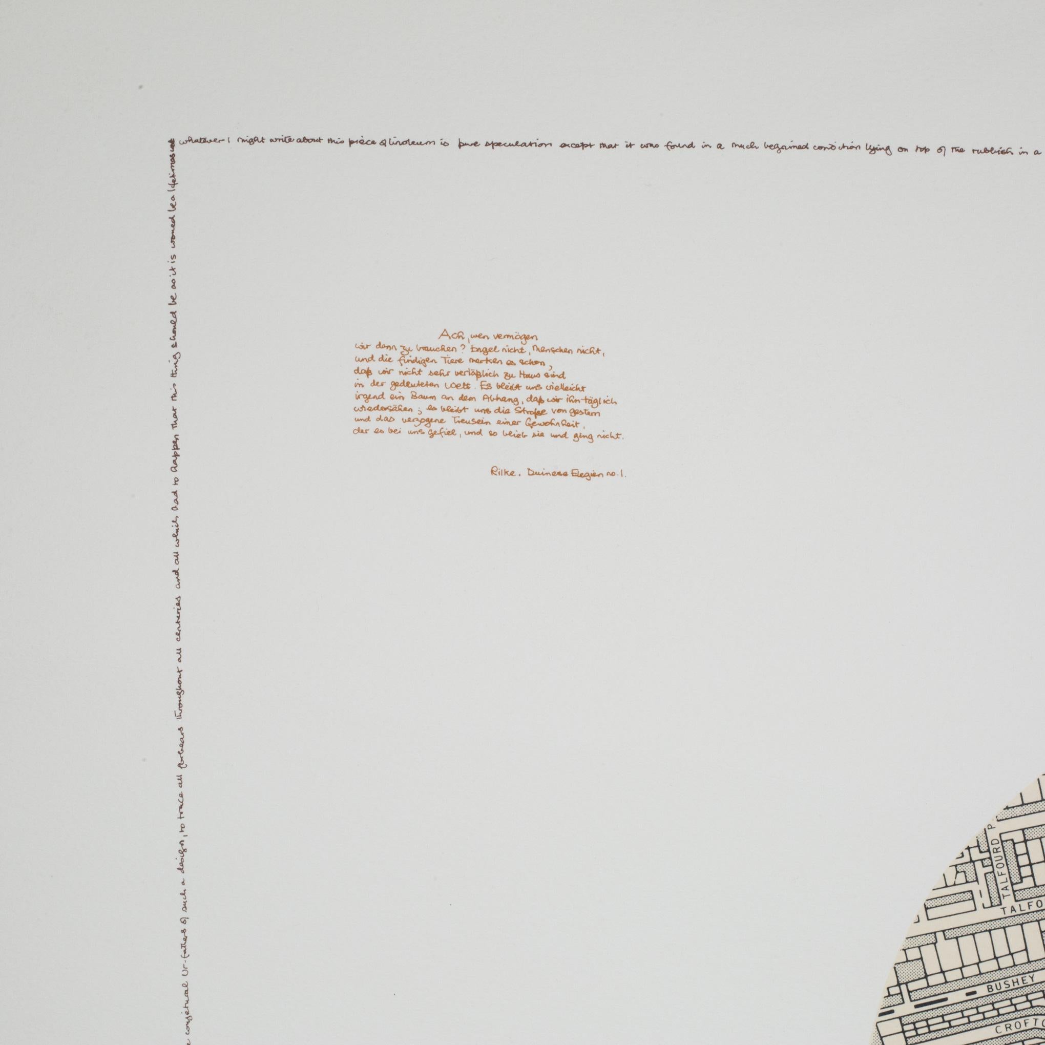 Tom Phillips, Arte en la carretera, Serigrafía, Edición limitada 33/50, Firmada, 1976 en Bueno estado para la venta en San Francisco, CA