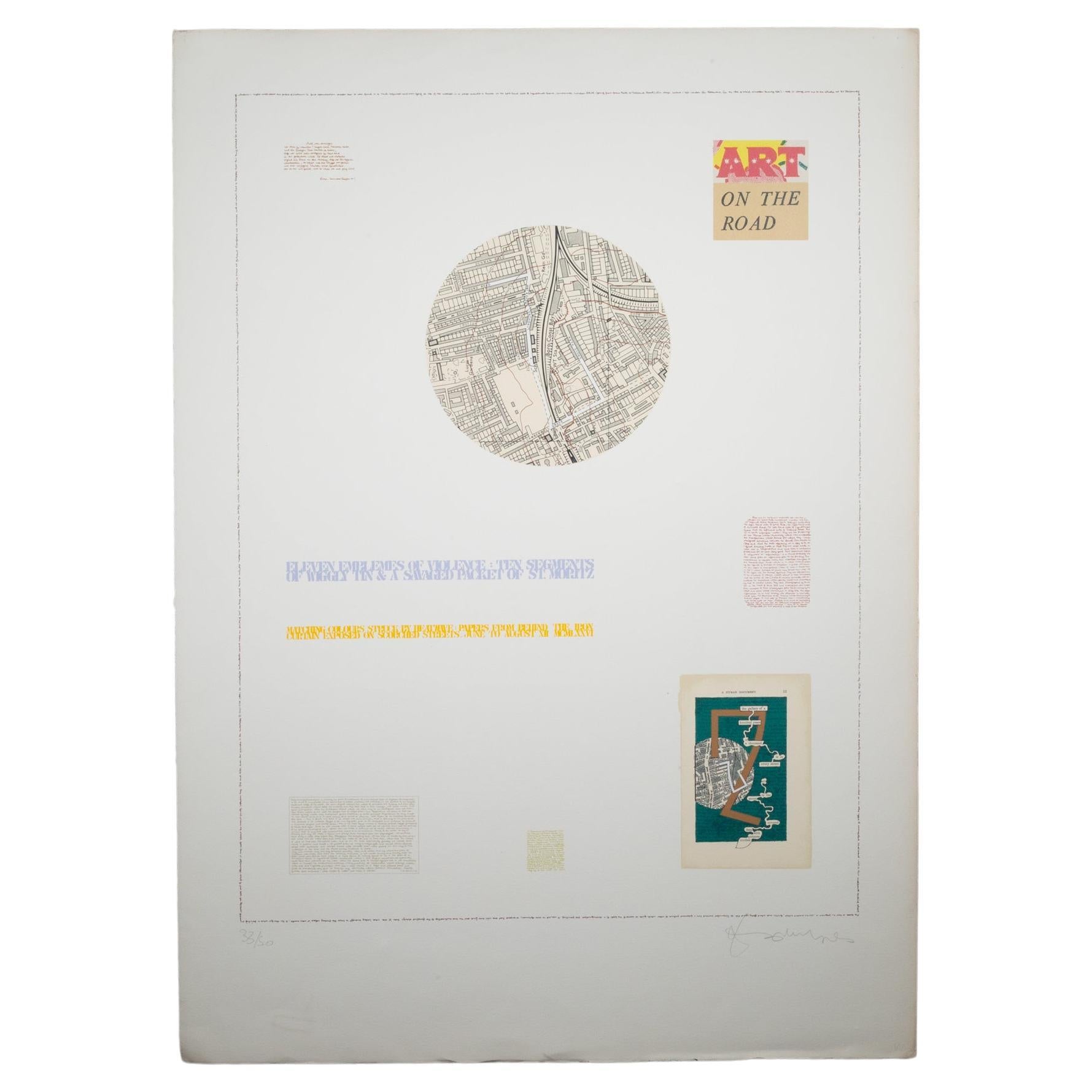 Tom Phillips, Arte sulla strada, serigrafia, edizione limitata 33/50, firmata, 1976