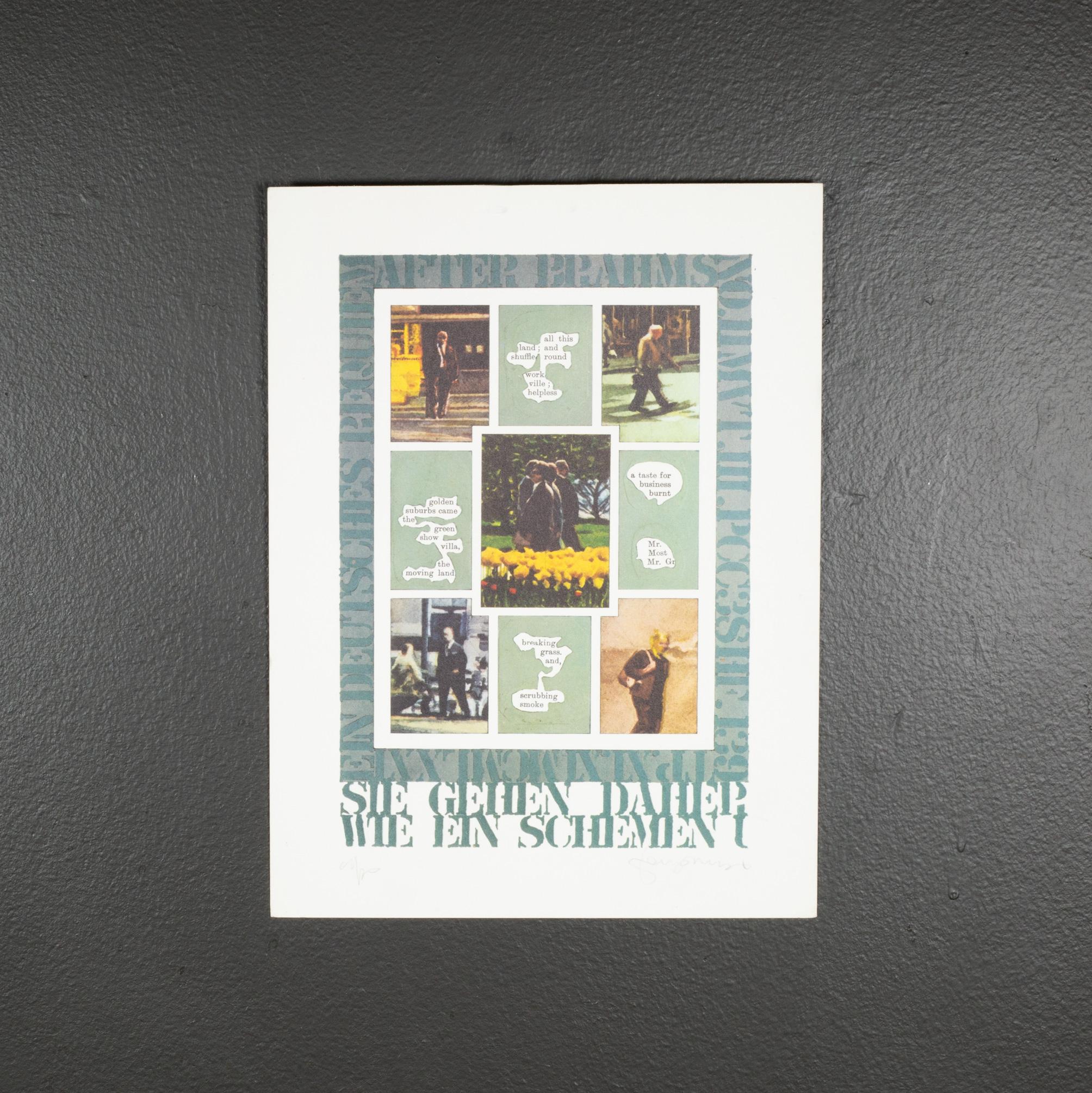 Americano Tom Phillips, Ein Deutsches Requiem After Brahms, Serigrafia, Edizione limitata 9 in vendita