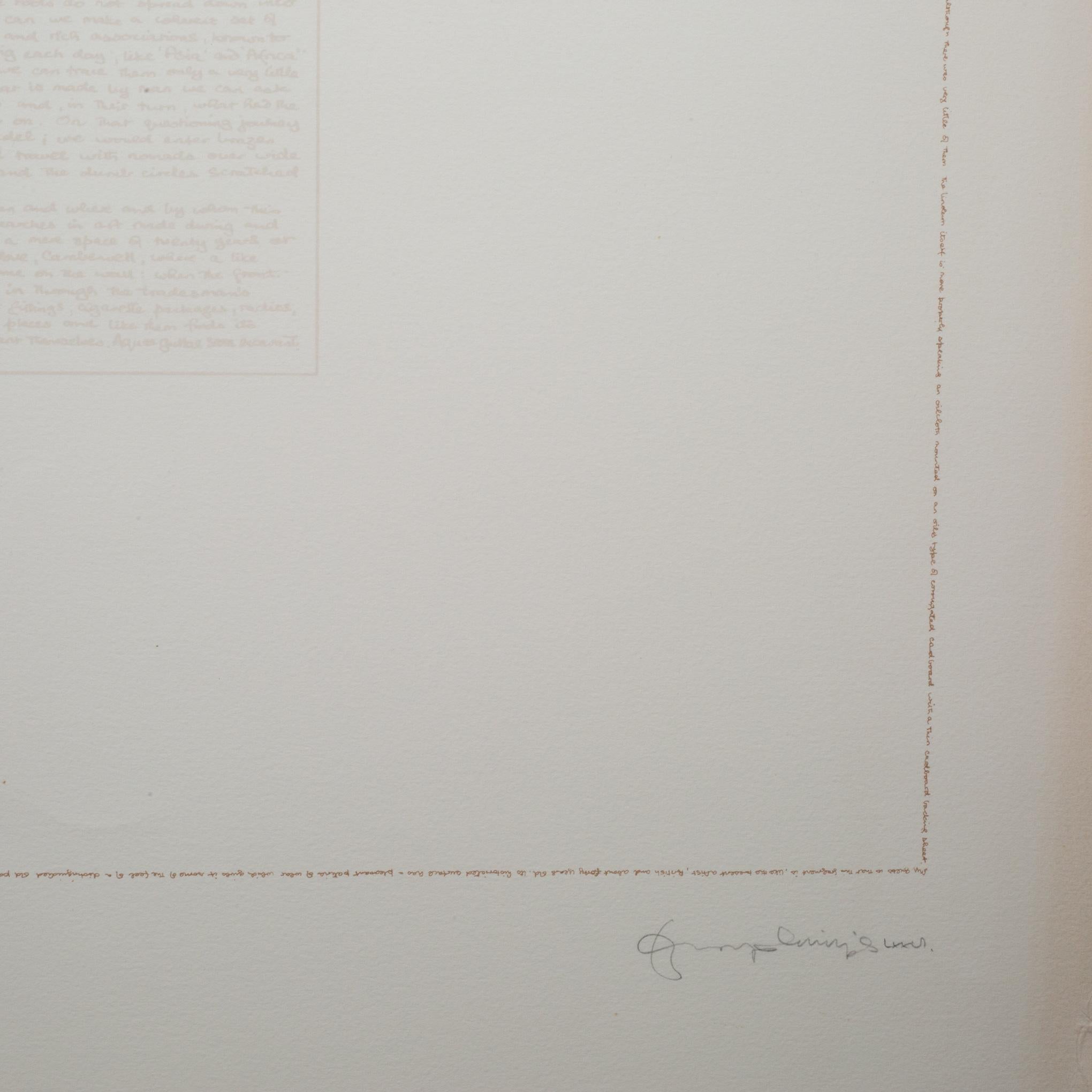 ACERCA DE 

Tom Philips, Arte en la carretera, 1976, firmado y numerado a lápiz, 33/50, serigrafía. Sin enmarcar.

    CREADOR Tom Philips 1937-2022.
    FECHA DE FABRICACIÓN c.1976
    MATERIALES Y TÉCNICAS Serigrafía sobre papel tejido.
    ESTADO
